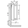 PURMO radiator HV20 600x1400, heating power: 1519W (75/65/20°C), hygienic steel panel radiator with bottom connection, without covers and grill, PURMO