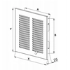 PVC ventilationsrist AWENTA TRU10 hvid 30x30 med mesh