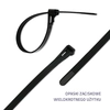 QOLTEC 52231 Samozaklepna kabelska vezica za večkratno uporabo 7.2x300mm Najlon UV Juodas