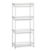 Rack de armazenamento de cesta profissional | 4 Prateleiras | 61x46x182 | Universal