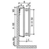 Radiator PURMO H20 600x1100, putere de încălzire: 1193W (75/65/20°C), Radiator igienic din tablă de oțel cu racord lateral, fără capace și grătar, Purmo