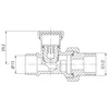 Radiator valve HAO262 1/2 inch straight, shut-off for heating installation