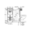RAPID SL planmonteret ramme 5w1 til et toilet med ventil AV1 6 / /9l, monteringshøjde 1,13m, med Skate Cosmopolitan plade, Fresh system, beslag og