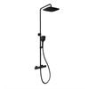 Ravak 10° Free black shower set with a thermostatic tap