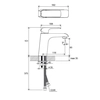 Ravak Mitigeur lavabo plat sans bouchon chromé