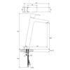 Ravak praustuvo čiaupas 10 ° Nemokamas 333 mm juodas