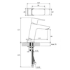 Ravak wastafelkraan 10 ° Gratis 170 mm zwart zonder dop