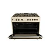 RAVANSON KWGE-90RC gasfornuis met elektrische oven in retro-design