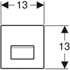 Ръчен бутон за писоар Geberit тип 50 универсален 116.016.00.1