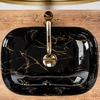 Rea Belinda Black Marble Shiny bordplade håndvask - Yderligere 5% RABAT med kode REA5