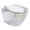 Rea Carlos granitinis matinis pakabinamas unitazo dubuo su minkštai užsidaranti klozeto sėdynė – papildoma 5% NUOLAIDA kodui REA5