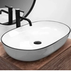 Rea Cleo bordplade håndvask 61 sort kant- Yderligere 5% RABAT på kode REA5
