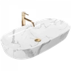Rea Cleo countertop washbasin 81 Marmo shiny - Additionally 5% DISCOUNT with code REA5