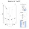 Rea Fold πτυσσόμενη καμπίνα ντους N2 70 x 70 cm - επιπλέον 5% ΕΚΠΤΩΣΗ με κωδικό REA5