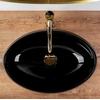 Rea Linda Black countertop washbasin - Additionally 5% DISCOUNT with code REA5