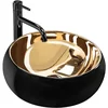 Rea Luna fekete/arany asztali mosdó - Plusz 5% kedvezmény a REA5 kóddal