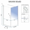 Rea Maxim corner shower cabin 80x80x195 right - ADDITIONALLY 5% DISCOUNT FOR CODE REA5