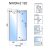 Rea πόρτα ντουζιέρας Nixon-2 120 δεξιά - επιπλέον 5% ΕΚΠΤΩΣΗ με κωδικό REA5