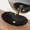 Rea Royal countertop washbasin in black marble gold - Additionally 5% discount with code REA5