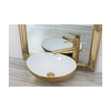 Rea Sofia White-Gold countertop washbasin - Additionally 5% discount with code REA5