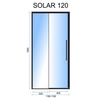 Rea Solar Black Mat dušo durys 120 - papildoma 5% nuolaida su kodu REA5