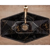 „Rea Vegas Black Marble Shiny Shiny“ praustuvas ant stalo - papildomai 5% nuolaida su kodu REA5