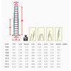  Rebrík 3-dielny 3x9 schodov 569cm MAT-PROJECT 7609