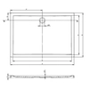 Receveur retangular Riho Zurich 130 x 90 cm