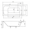 Rechteckige Badewanne Besco Talia 110x70 - ZUSÄTZLICHER 5% RABATT AUF CODE BESCO5