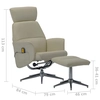 Reclining massage chair with foot, cappuccino, faux leather
