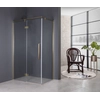 Rectangular shower cabin 80x120 FRESH LINE Sea-Horse gold transparent glass left