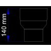 Réducteur de cheminée DN 120/130 pour chaudières à chambre de combustion ouverte