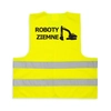 REFLECTIVE VEST WITH AN OVERPRINT 120g / m2 / TWO REFLECTIVE CROSS BELTS