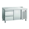 Refrigerated Table 134x70 With 2 Drawers And Bartscher Cabinet 110852ma