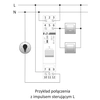 releu bistabil BIS-411BM cu buton pentru control manual și memorie, montare pe șină DIN,230V