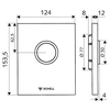 Réservoir à encastrer pour urinoir - élément extérieur Compact II Edition mécanique chromé