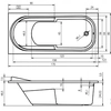 Riho Columbia rechteckige Badewanne 175x80 BA04