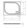 Riho Kolping rectangular shower tray 120 x 90 cm
