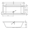 Riho Lugo rechteckige Badewanne 180x80