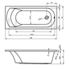 Riho Miami rectangular bathtub 160x70 cm