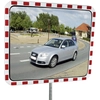 Road mirror, stainless steel, safety glass against frost, round, 60 cm