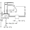 Robinet pour lavabo Tres Cuadro 006.110.01.D