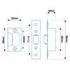 ROLLER DOOR LOCK 90/72/53MM STAINLESS STEEL