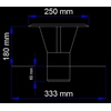 Roof plate with umbrella DN 113 for boilers with an open combustion chamber