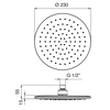 Round rain shower 200mm Palazzani Black Matt 99582038