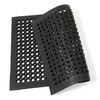 Rubber outdoor cleaning entrance mat with peripheral edge FLOMA Dirt Catcher - length 60 cm, width 90 cm and height 1.4 cm