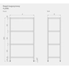 Ruostumattomasta teräksestä valmistettu ruokahylly 70x50x180 4-Półkowy Polgast 334075