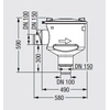 Sampling chamber DN 100/150 Kessel vertical drain 915870