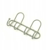 SATIN CHROME CLOTHES HANGER 2 SCREW HOOKS