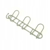 SATIN CHROME CLOTHES HANGER 8 SCREW HOOKS